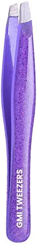 Eyebrow Tweezers - 1 Pc Professional Stainless Steel Tweezer for Facial Hair Removal- Eyebrow Tweezers for Women and Men - Professional eye brow twizzers and trimmer. (Purple)