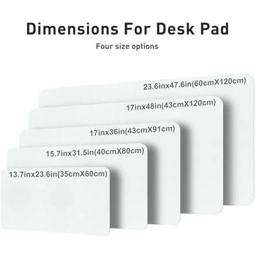 Image of Aothia Faux Leather Desk Mat - Large Mouse Pad, Non-Slip PU Leather Blotter, Waterproof Writing Surface for Office and Home (Off-White, 47.2 inch x 23.6 inch)