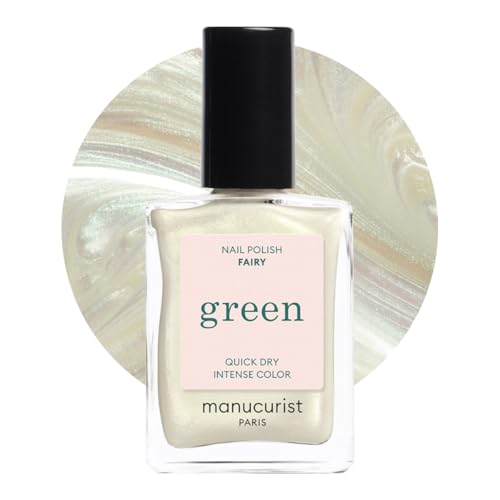Manucurist Green Vernis à Ongles Blanc Nacré Holographique Fairy - Classique - Effet Manucure professionnelle - Vernis Manucurist - Nail Polish Ongle - 15ml
