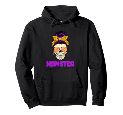 Funny Mom Monster Spooky Halloween Momster Skeleton Sweat à Capuche
