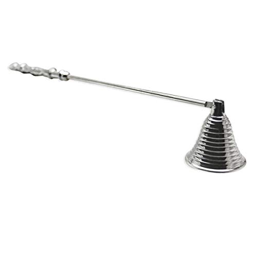 Candle snuffer brass nickel plated wick snuffer snuffer candle tool 2181, silver, 26 centimeters