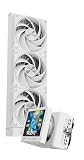 Thermalright Stream Vision 360 White-360mm AIO CPU Liquid Cooler,3.5’’Square LCD Display for Images,Magnetic Suction High-Performance Pump for 640x480 Resolution with Embedded Fan,for AM5/lga1851/1700