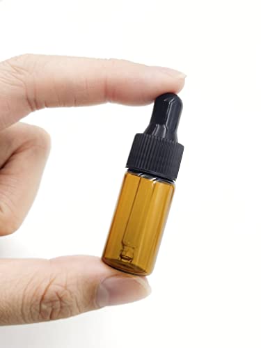 YYNGJCK 15 frascos pequenos conta-gotas de vidro âmbar de 4 ml para óleos essenciais, cosméticos e l
