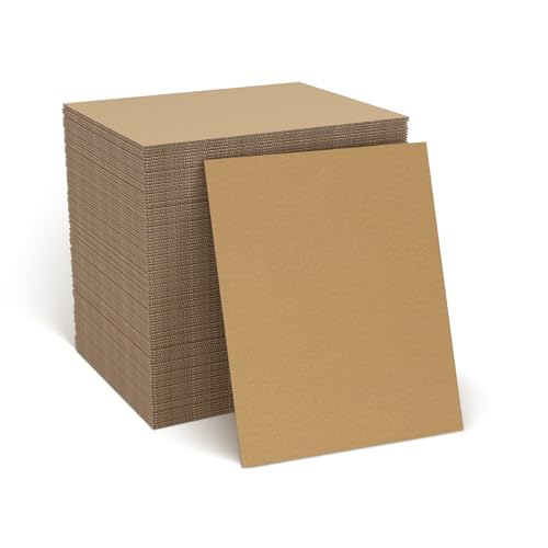 EZALFTIN 100 Pack 4x6 Inch Flat Corrugated Cardboard Sheets - 0.07 Inch Thick Square Thin Cardboard Padding Inserts for Crafts Mailers Box Dividers Drawing & DIY Projects