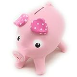 Bien embalado Hucha cerdito ROSA de barro artesanal 25 x 14 x 15cm de alto