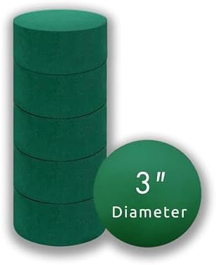 Pack of 6 FLOFARE Round Floral Foam Blocks for Fresh and Artifici...