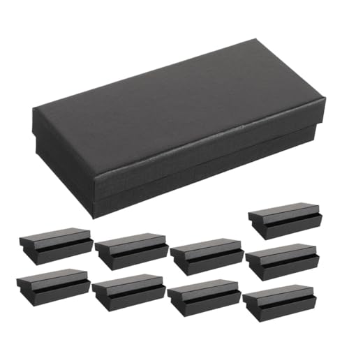 Boîtes de rangement pour montres VANZACK en papier noir : lot de 10 coffrets d'affichage