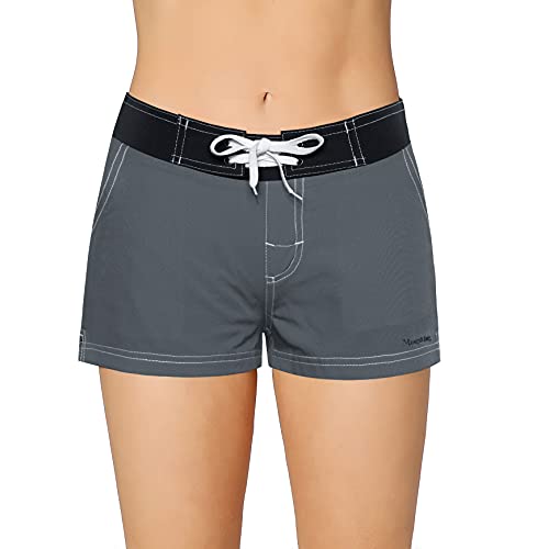 Image of Women Quick Dry Swimwear Trunks Sports Board Shorts with Soft Briefs Inner Lining