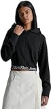 Calvin Klein Jeans Sudadera con Capucha Mujer, Negro (CK Black), 3XL