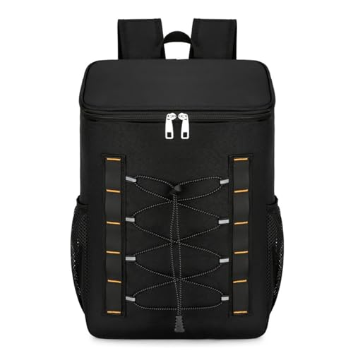 Rucksackkühler, wasserdichte Lunchtasche mit Riemen – isoliert, auslaufsicher, 36 Dosen Fassungsvermögen, Kühltasche for Strand, Reisen, Picknick, Mittagessen und alle Outdoor-Aktivitäten(Schwarz)