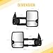 Towing Mirrors for 1999-2002 Chevy Silverado GMC Sierra 1500 Tow Mirrors, 2000-2002 Suburban Tahoe Sierra Yukon 1500 2500 with Power Heated Arrow Turn Signal Backup Light Extendable Pair Set