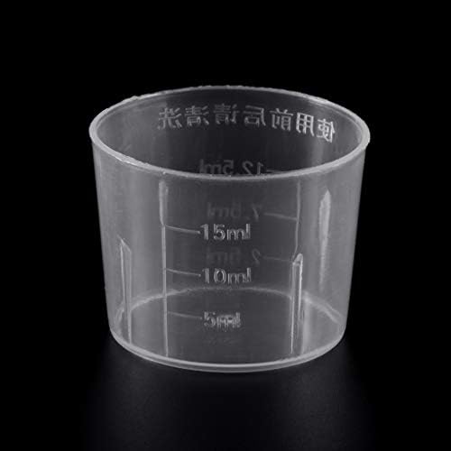 S-TROUBLE 10Pcs 15ml Clear Plastic Measuring Cup Graduated Measure Beaker Measuring Medicine Cups For Lab