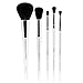 PÜR MINERALS x CARE 5-Piece Makeup Brush Set with Holder Case - Professional Quality Makeup Brushes Includes Blush, Powder, Eyeshadow Base, Eyeshadow Blending, and Eyeshadow Crease Brushes