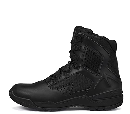 TACTICAL RESEARCH TR1040-ZWP 7” Waterproof Ultralight Black Tactical Boot for Men - Leather & Nylon with BBP Lining & TR HiTRAC Outsole - EMS, Security & Police Boots4
