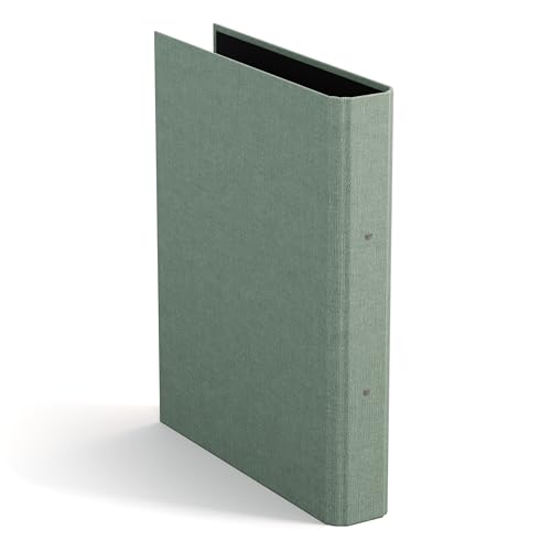 BIGSO RINGO Ringbuch A4 Aufbewahrungsbox mit 2 Ringen Schreibtischablage für Dokumente Klarsichthüllen & Trennblätter Ringhefter aus Faserplatte und Papier mintgrün