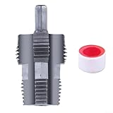 Gdfnmogo Strumento per aprire e infilare filettature interne per tubi dell'acqua in metallo, compatibile con sistemi di tubi elettrici e in PVC, 4/6 punti e 1 pollice (A)