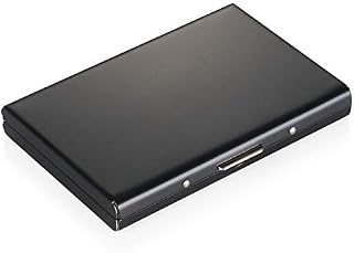 Vicloon Metal Card Holder Wallet,Ultra Thin Stainless Steel Metal Wallets RFID Blocking Credit Card Wallet Holder for Men & Women,Best Card Protector with 6 PVC Slots and Stainless Steel Latch