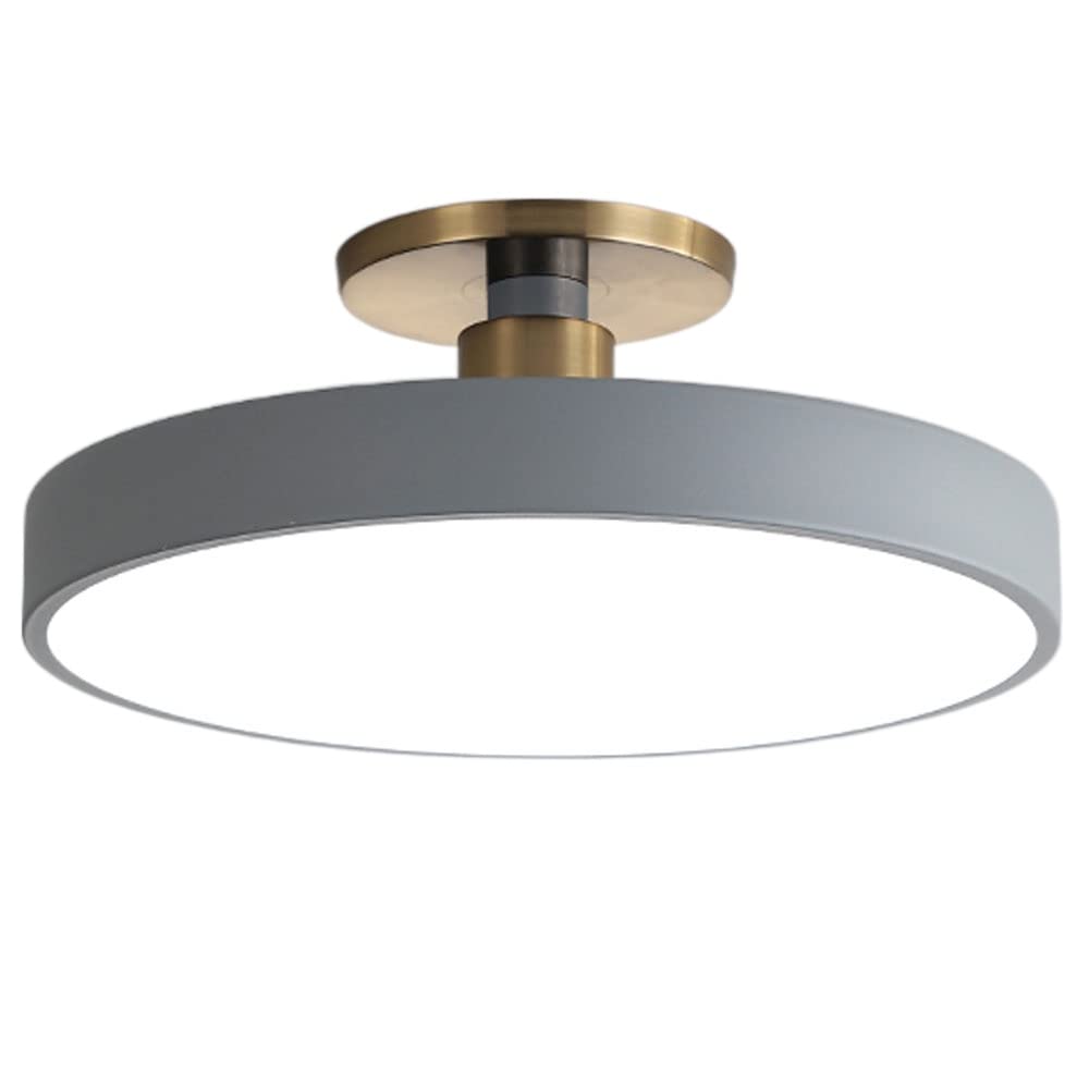 XIAOYINGU Modern Semi Flush Mount Ceiling Lights, Blue Ceiling Lamp For Closets, Brightness Adjustable LED Chandelier Ceiling Fixture Close To Ceiling Lights For Bedroom Kitchen Living Lighting