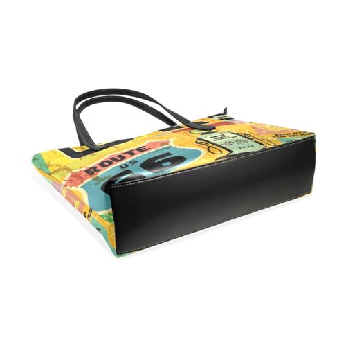 Image of Top Handle Bag for Women Vegan Leather Lady Purse Shoulder Bag