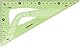 Maped Antriebsset, 4-teilig, mit Lineal 30 cm, Winkelmesser 180 °/12 cm, Winkel 60 °/21 cm, Winkel 45 °/21 cm + Zirkel 5-teilig Stop System – Farbe Blau oder Grün