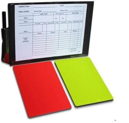 YMD Sports Football Referee Cards (RED + Yellow), Pencil & Scorebook Football Foul Card ()-picture-18