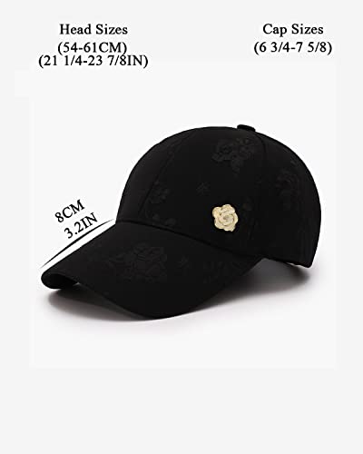 Gorra de béisbol bordada con flores para hombre y mujer miniatura 2