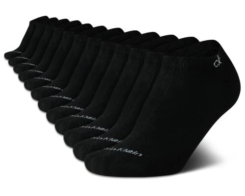 Calvin Klein Womens No Show Socks - 12 Pack Soft Stretch Breathable Athletic Low Cut Ankle Socks for Women (Shoe Size: 4-10)