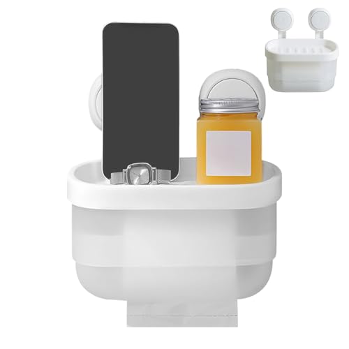 Soporte para caja de pañuelos montado en la pared, caja de pañuelos desechable montada en la pared, dispensador de toallitas sin taladrar, organizador de servilletas de gran capacidad para cocina