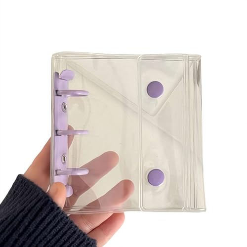 Amazon | シール帳 透明 クリア 3穴 バインダー コラージュノート