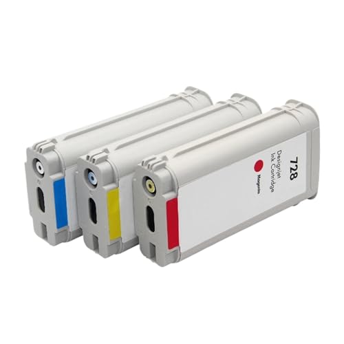 Cartouche Jaune 728 pour DesignJet T730 T830 - Impression Plan Haute Précision - 3