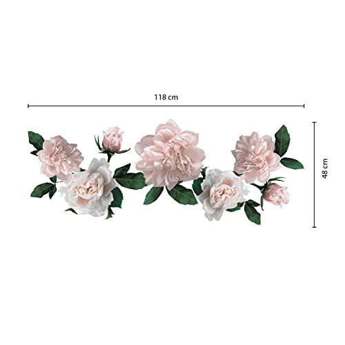 WALPLUS Wall Stickers Room Decor Gifts for Girls Peel and Stick Removable for Nursery Kids Toddler Bedroom Living Room Kitchen Oversized Classic Roses 16 Pieces - Image 4