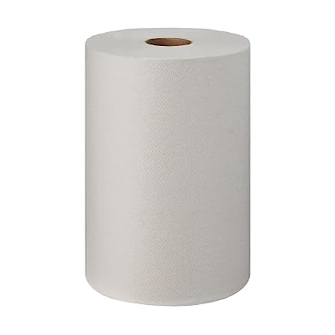 Kimberly Clark 02068 Scott Hard Roll Paper Towels, 8" x 400' Roll, White, Poly-Bag Protected (1 Individual Roll of 400') Cover