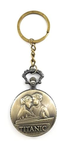 Image of Pocket Watch Metal Keychain Retro Vintage for Gifting With Key Ring Anti-Rust