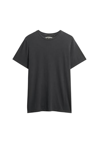 Image of Superdry Classic Essential T-Shirt - Washed Jet (UK, Alpha, XL, Regular, Regular, Black)