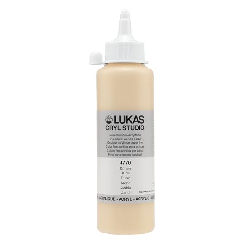 Lukas CRYL Studio Artist Acrylic Paint, Dune, 250 ml Bottle - High Pigment Acrylic Paints for Canvas Painting, Large Scale Works - Medium-Viscosity, Water-Mixable, Fast Drying