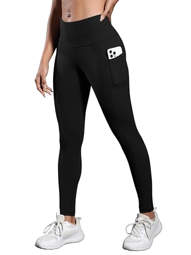 Women Workout High Waist Leggings with Pockets Tummy Control Yoga Running Pilates Fitness Pants2