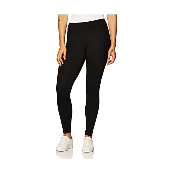 Danskin-Womens-Signature-Wide-Waist-Yoga-Ankle-Legging Danskin Women's Signature Wide Waist Yoga Ankle Legging, Rich Black, Medium