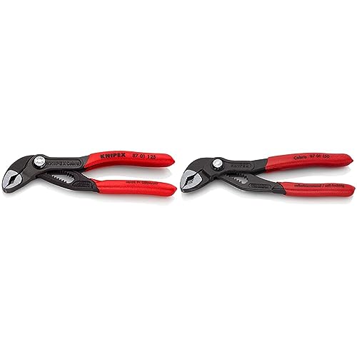 KNIPEX Cobra, Mini-Wasserpumpenzange | Rohrzange, klein & Cobra, Wasserpumpenzange | Rohrzange, klein, Chrom-Vanadium, atramentiert, 150 mm, 87 01 150