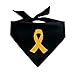 Gold Cancer Ribbon Childrens Cancer Support Dog Bandana (Assorted Colors)