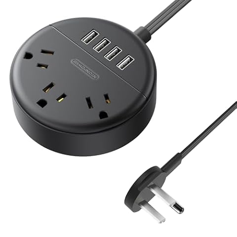 NTONPOWER-US-Direct Flat Plug Power Strip, NTONPOWER 5 ft Ultra Thin Flat Extension Cord, 3 Outlet… — $15.99 (16% off)