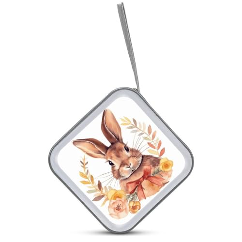 Funda para CD y DVD Bunny Rosette, estuche protector de discos Blu-Ray portátil 4