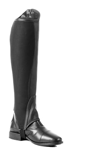 Equinavia Fia Womens Classic Equestrian Leather Half Chaps | Comfortable & Durable Grip