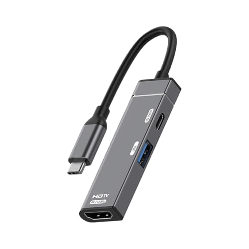 Whoasyst Concentradores USB C para proyección 4K 120Hz PD100W carga rápida transferencia de datos de velocidad rápida carcasa de aluminio portátil USB C multipuertos Dock aluminio