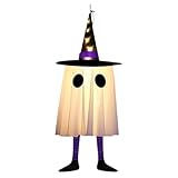 Hopweik ハロウィーン ツリー オーナメント - 屋外用怖い発光ゴーストペンダント | 不気味なお化け屋敷小物 窓・壁・ポーチ・ドア・リビング・パティオ・ガーデン・中庭用 飾り