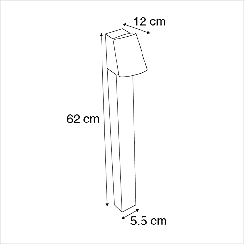 Qazqa Moderno Lámpara de pie para exterior antracita con LED - UMA Aluminio/Vidrio Alargada Incluye LED Max. 1 x 6 Watt