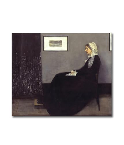 Image of Sikhash James McNeill Whistler Canvas Paintings | Whistler's Mother Impressionist Art | Famous Artist Wall Art for Home Decor | 23x19 Inches Unframed
