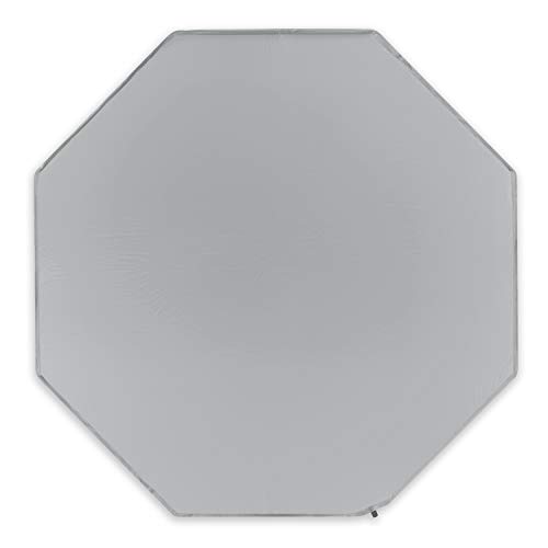 Minnebaby 8 Panel Playpen Mattress Compatible with Regalo Extra Large Play Yard, Self Inflating Octagon Playard Mat, Comfortable and Portable Pad with Carry Bag - Grey