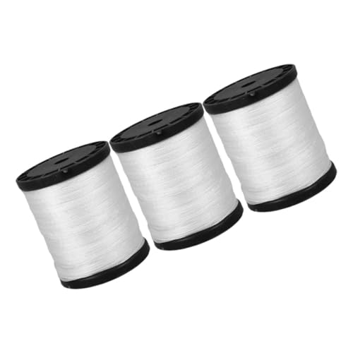 LABRIMP Cuerda de Nylon para Construcción 3 Rollos Blanca, Cuerda para Albañilería, Línea de Nylon para Proyectos al Aire Libre, Cuerda Trenzada Resistente para Uso en Construcción miniatura 1