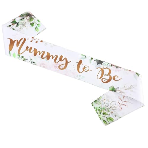 Mummy to Be Sash Sage Green Baby Shower Sash for Mum to Be Elegant and Comfortable Perfect for Gender Reveal and Baby Shower Party