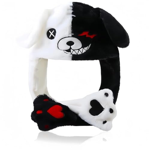 SYTTNUM Kinder Plüsch Tier Bär Ohren Hut Mütze mit Wackelohren...